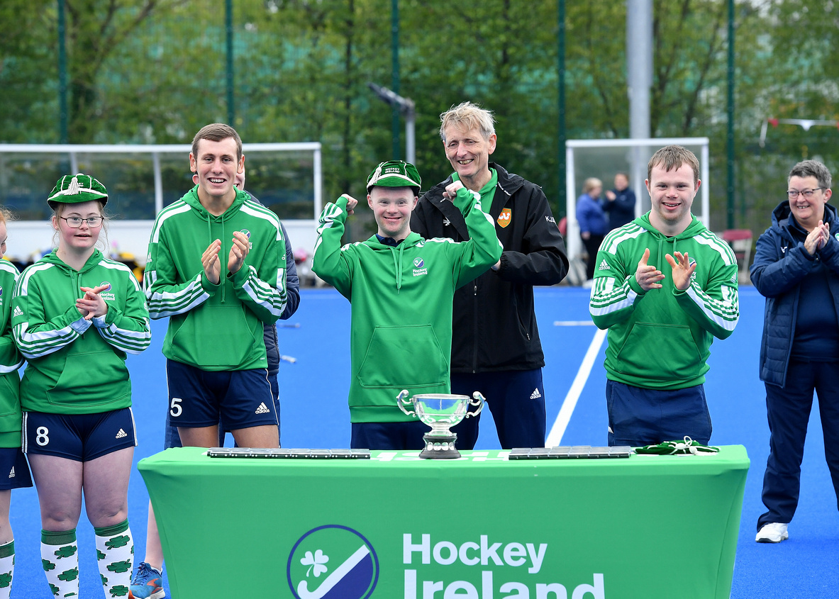 Congratulations to the Hockey ID players who were presented with their International Caps at the Senior Cup Finals in Belfield at the weekend. A fantastic achievement, well done. The squad are busy training for next event this summer #Hockey4All #HockeyFamily