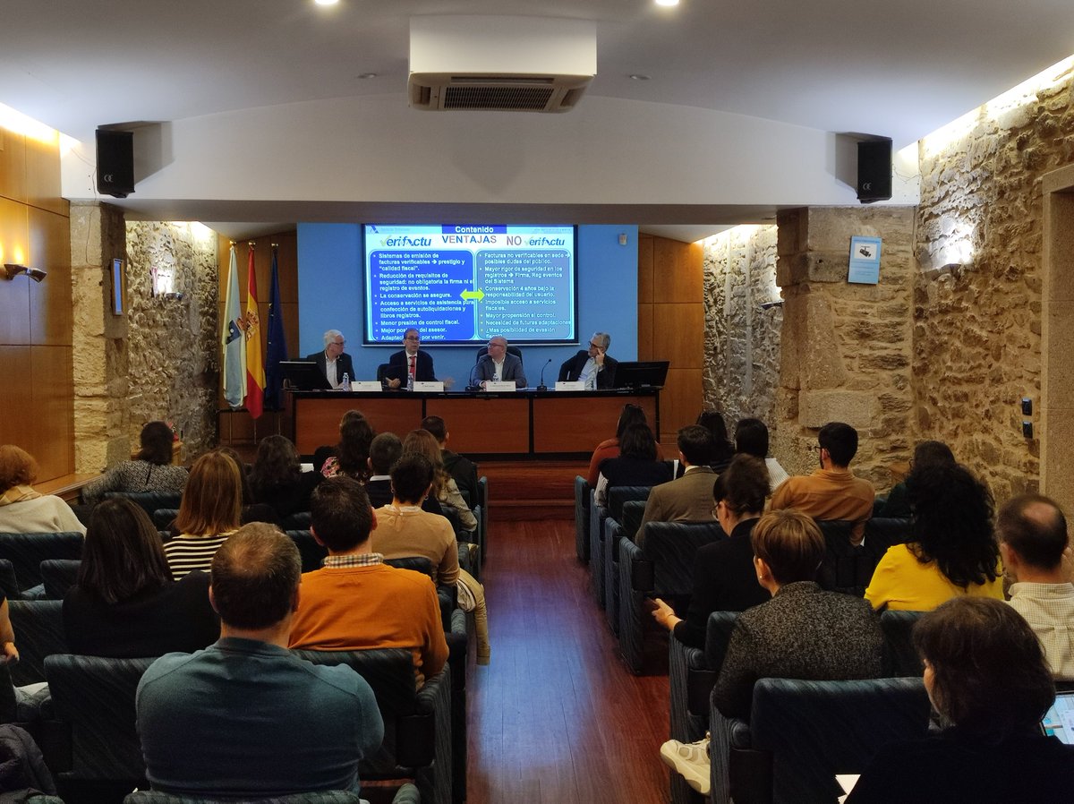 📷 Nuestro vicepresidente, @carlosabal , ha participado esta mañana en la jornada organizada por la @CEG_Galicia sobre 'Facturación electrónica y otras novedades en los pagos de las operaciones comerciales', celebrada en Compostela.