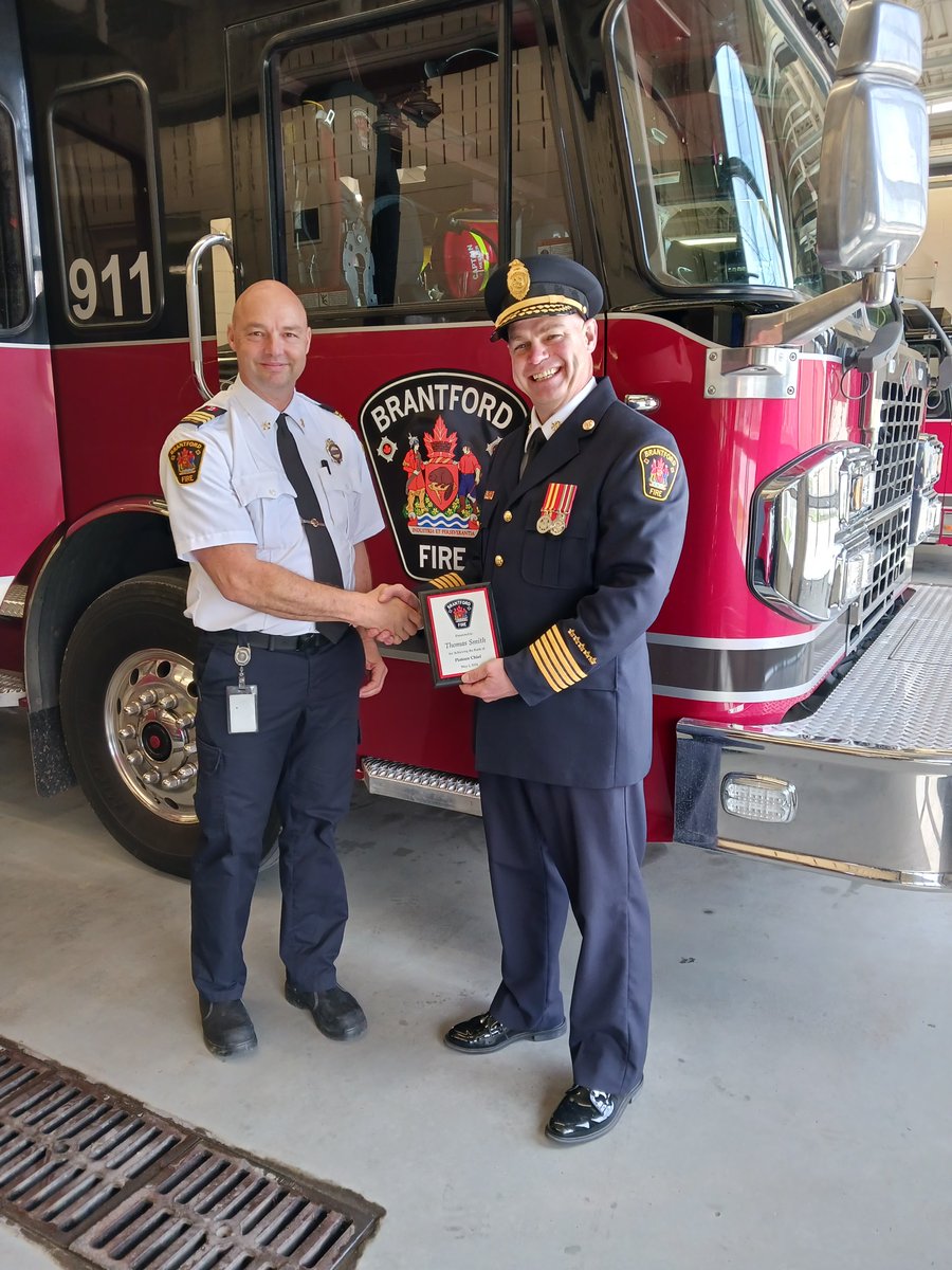 The Brantford Fire Department would like to congratulate Captain Thomas Smith on his recent promotion to Platoon Chief effective May 6, 2024. 

Thank you for your continued dedication and commitment to this department.

@BrantfordPFFA @CityofBrantford