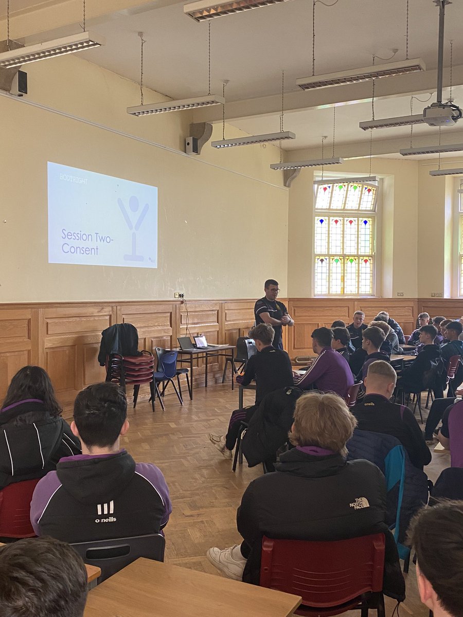 All important ‘Bodyright’ and ‘Let’s Get Real’ workshops with 5th year today on Sexual Violence, Consent and Pornography as part of Wellness Week. @TerenureCollege