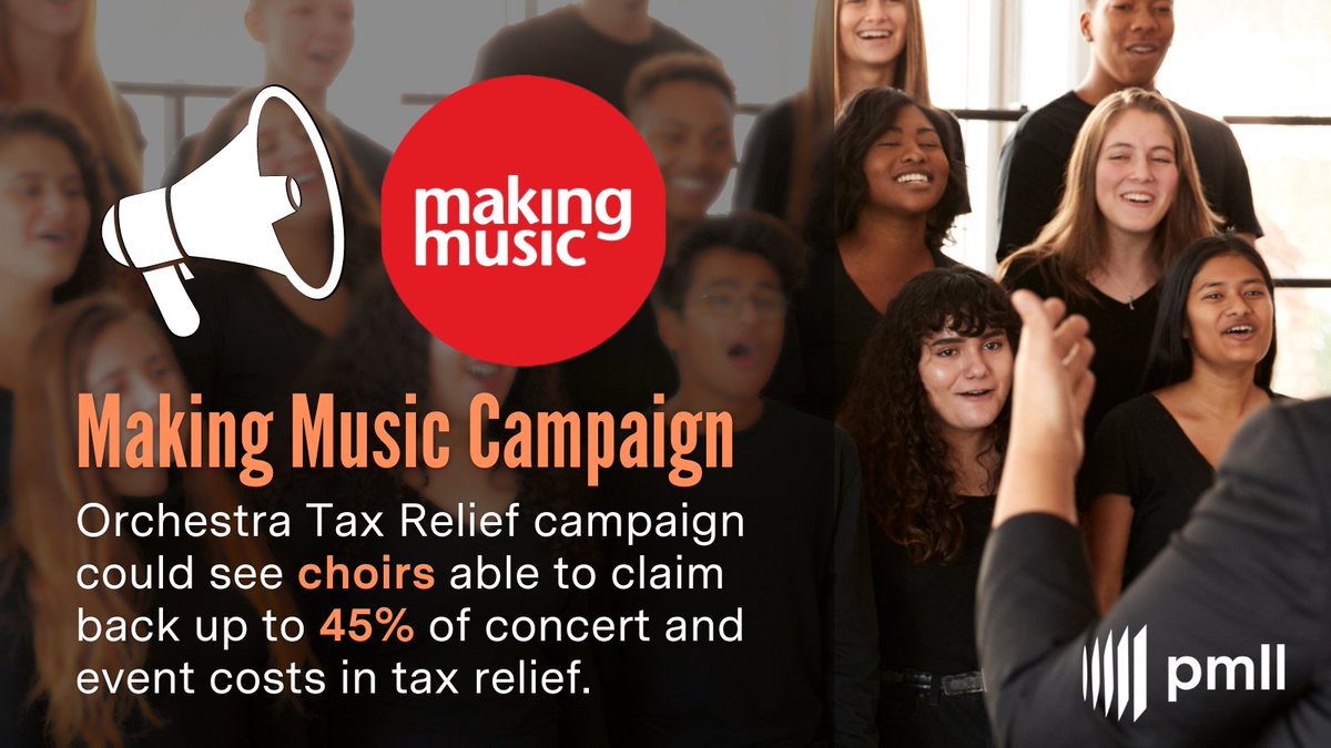 Have you heard about the latest @MakingMusic_UK campaign? Music industry organisations are proposing the government add 'voice' as an instrument eligible to claim Orchestra Tax Relief! Are you in support? 𝗙𝗶𝗻𝗱 𝗼𝘂𝘁 𝗺𝗼𝗿𝗲: pmll.org.uk/advocating-for… #choir #performanceart