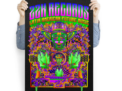 Bright and vivid poster designed by long time ZZK collaborator Freshcore, this time with that Future LatAm swag inspired by ZZK's recent expansion to the jungles of Colombia and magical pueblos across the continente. Want yours? ❤️‍🔥> zzkrecords.bandcamp.com/merch/latin-am…
