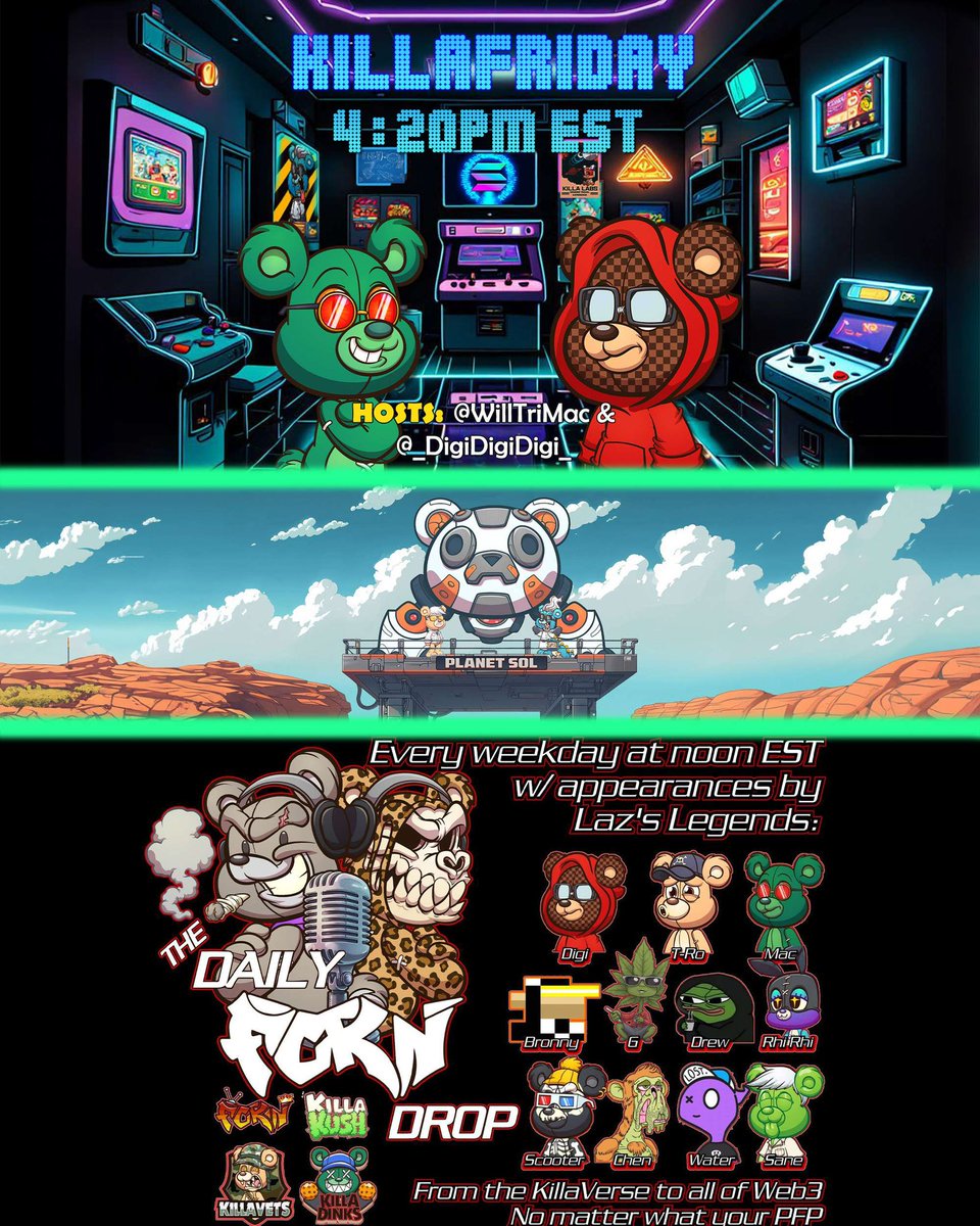 KillaLabs Intern (Agent 827) (@kb_intern) on Twitter photo Hereβs our KILLASCHEDULE for the week! Follow our spaces hosts <a href="/LazThe01/">Laz The One πποΈ</a> , <a href="/BbtNtwrk/">ChatBBT</a> , <a href="/WillTriMac/">Mac π</a> , and <a href="/_DigiDigiDigi_/">Digi (BackwooD)</a> Hereβs our KILLASCHEDULE for the week! Follow our spaces hosts <a href="/LazThe01/">Laz The One πποΈ</a> , <a href="/BbtNtwrk/">ChatBBT</a> , <a href="/WillTriMac/">Mac π</a> , and <a href="/_DigiDigiDigi_/">Digi (BackwooD)</a>