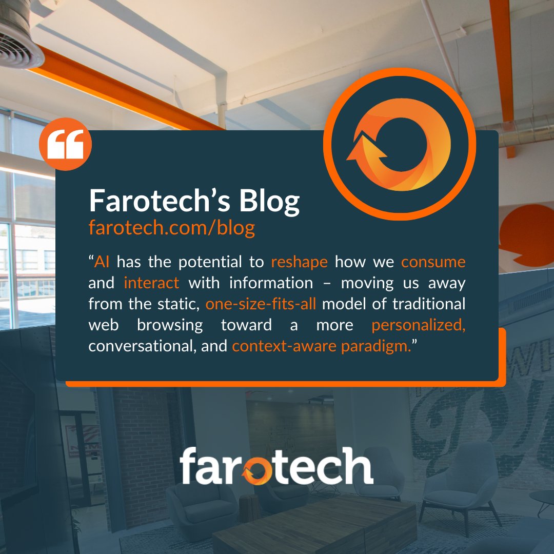 Discover how AI transforms information engagement, offering personalized experiences. The impact on search, browsers, and content is evident. Don't miss out—reach out to Farotech for digital solutions. #ContentConsumption #SearchAI #AIFuture #PersonalizedExperience #FutureTech