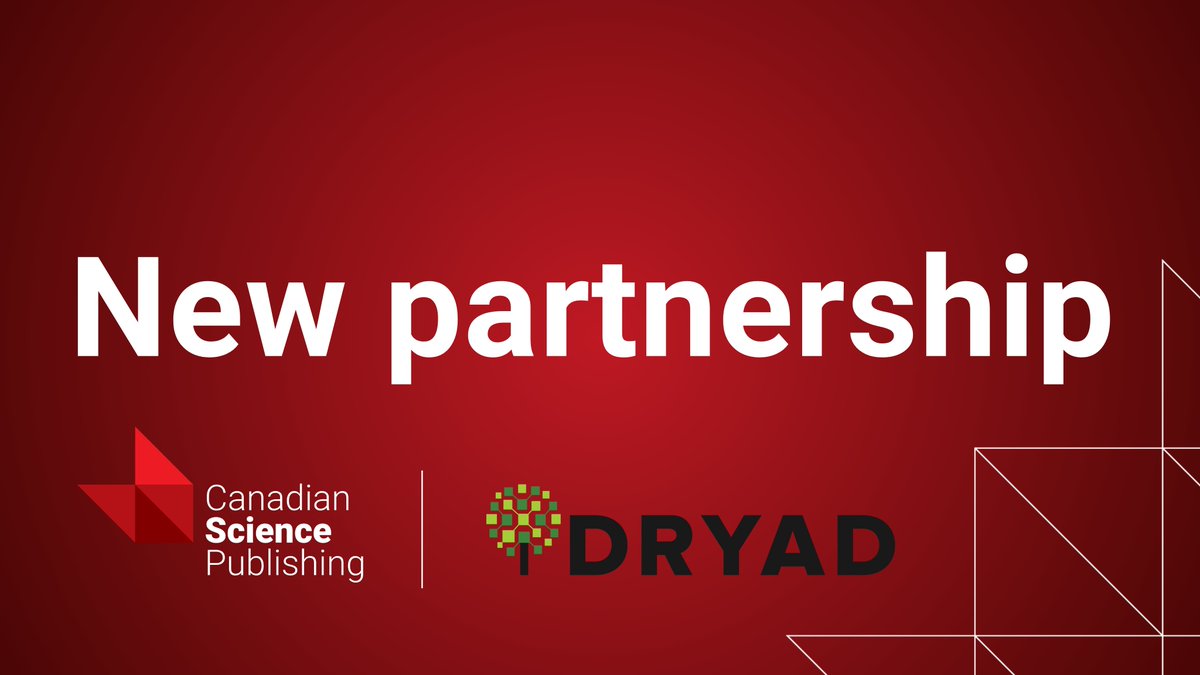 We are thrilled to announce our new partnership with @datadryad to support #OpenData practices. Authors publishing with @ArcticScienceJ, DSA, @FACETSjournal, and @cjfas can now archive their data for free with Dryad. Learn more about our partnership: ow.ly/Jv4C50Ryprc