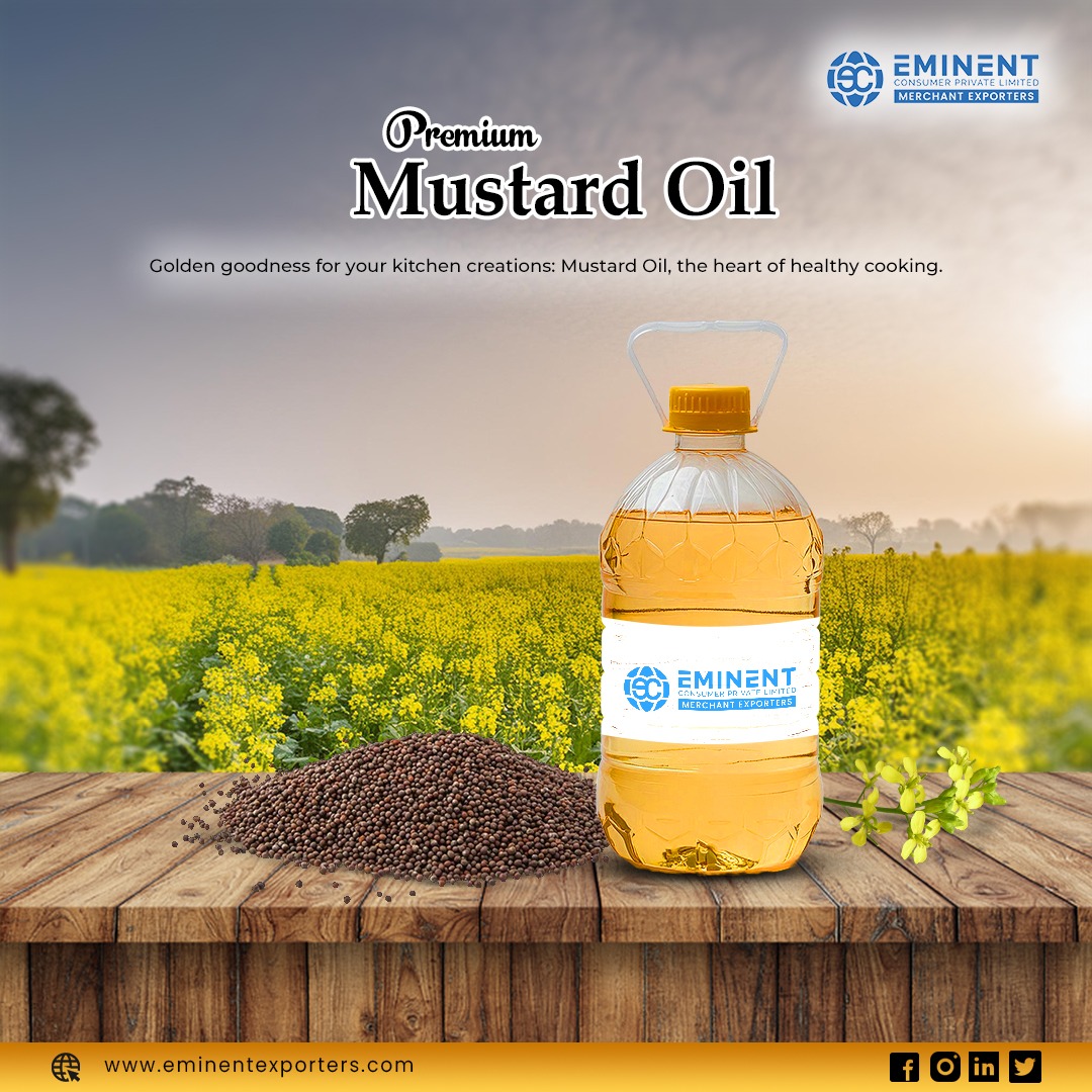 Unlock the flavor potential with Eminent Consumer's Premium Mustard Oil! Elevate every dish to gourmet status with our rich, aromatic oil. Taste the difference today!
.
.
#EminentConsumer #GourmetEssentials #CookingDelight #PremiumQuality #MustardMagic #ElevateYourDishes #Export