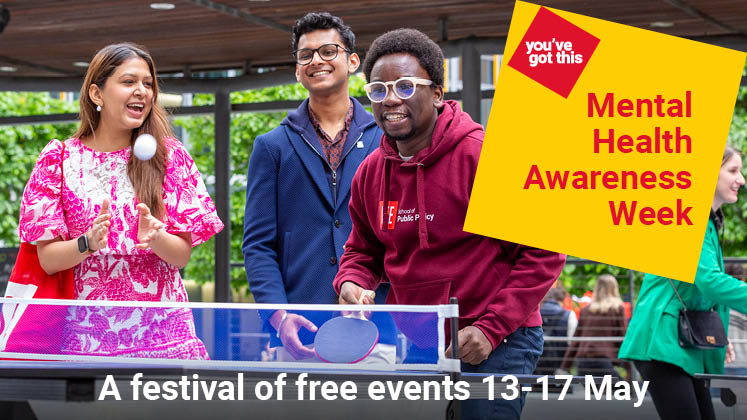 Mental Health Awareness Week is 13 - 17 May!🥳💬 The theme is movement & #LSE is planning lots of activities! Why not... 🏓Play table tennis 💆 Have a massage 🧵Enjoy pom pom making 😌Chill in the Zen Bus 📕Do a book swap 🔗bit.ly/LSEMHW #MentalHealthAwarenessWeek