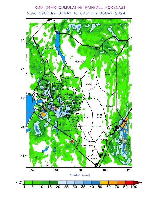 #WeatherUpdate from @MeteoKenya Stay Safe