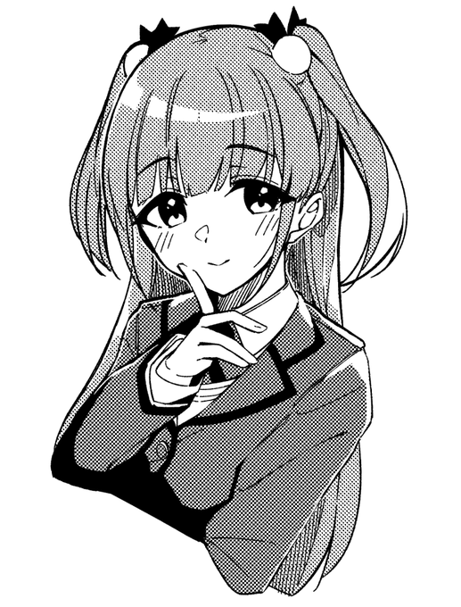 モノクロ練習優ちゃん#アイプラらくがき部 