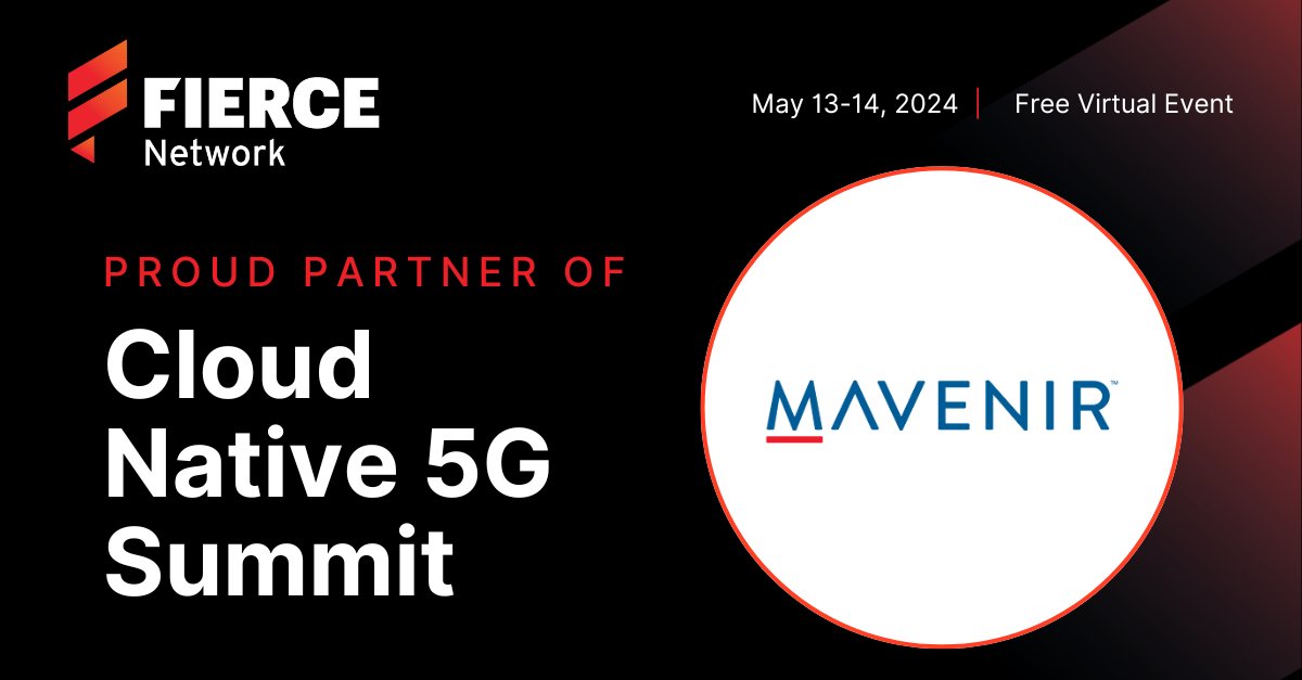 🌟 Big shoutout to our Silver Sponsor @Mavenir for the Cloud Native 5G Summit! 🚀 Join us virtually on May 13-14 to explore how 5G is transforming networks. Exciting discussions on Standalone 5G, AI, and more await! 👉 Register Now: loom.ly/cZeYjQE