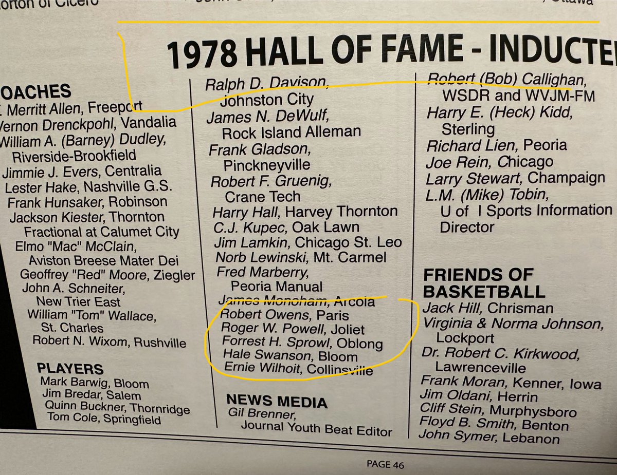 This is pretty cool!  Both my dad and I are in the IBCA Hall of Fame now! 1978-2024 Wow Illinois Basketball family!