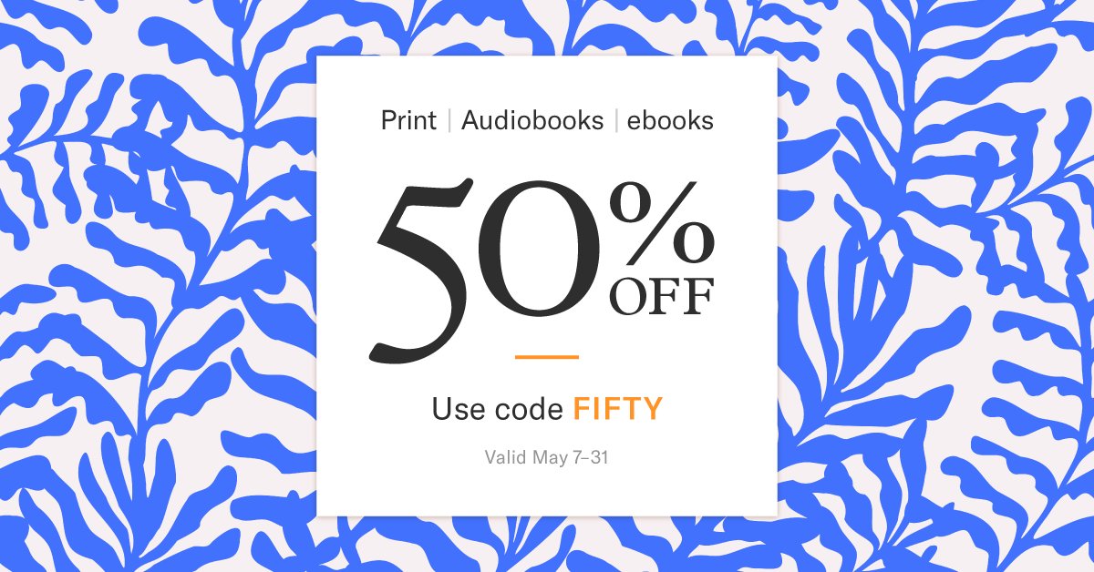 🎉 Today's the day! 🎉 Our May Sale is now live! Enjoy 50% off titles (including #audiobooks!) sitewide with code FIFTY at checkout through May 31st: hubs.ly/Q02wlPpQ0 Some exclusions apply. Which audiobooks will you be adding to your cart? 🎧🛒