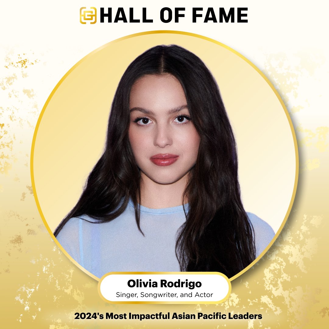 GoldHouseCo's tweet image. .@oliviarodrigo (Singer, Songwriter, and Actor)

Learn more about our Hall of Famers &amp;amp; other A100 List Honorees at goldhouse.org/A100!

#APAHM #APIHM #GoldNewWorld #GoldExcellence #AsianExcellence #API
