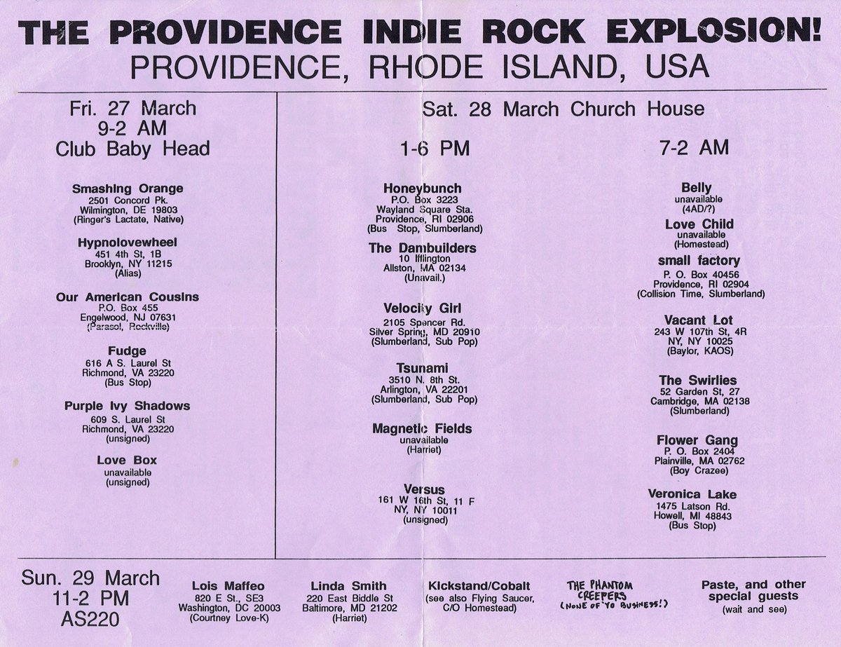 This was a pivotal 1992 event. Look at that line up! This show had a big role in the group getting signed to Sub Pop.