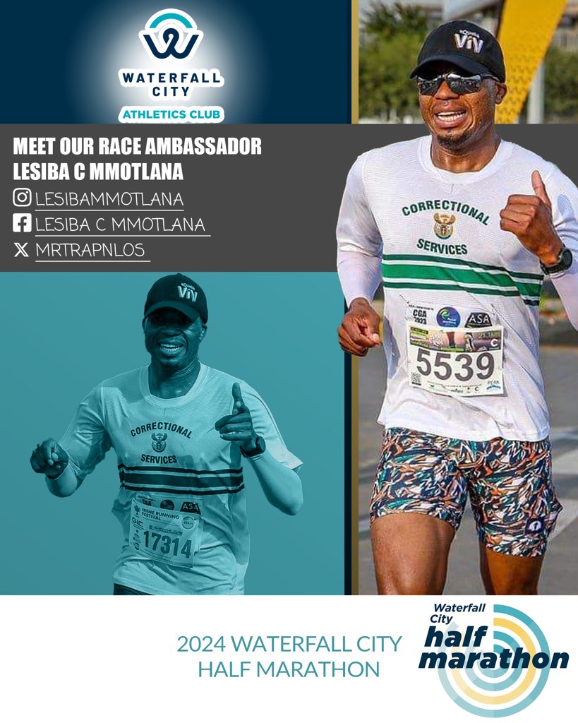 Meet our Race Ambassador, @MrTrapnlos . With this champ, fitness etswa ka di pores😂 So get your friends and family to come along and get fit with Mr Fitness himself😅
Link to enter waterfallcityac.co.za

#WaterfallCityHalfMarathon2024
#Reakitima
#BlueWave
#WCAC
#AreyengMOA