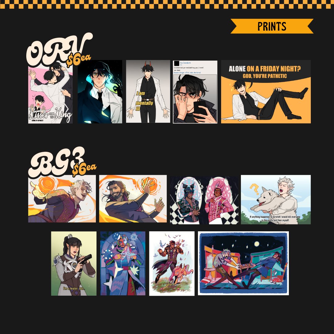 Heya! Here's our #doujima2024catalogue ! See you all this weekend! Merch list includes: BG3, ORV, CSM,Trigun,Persona 3,Pokemon,Dungeon Meshi, Genshin [1/2]