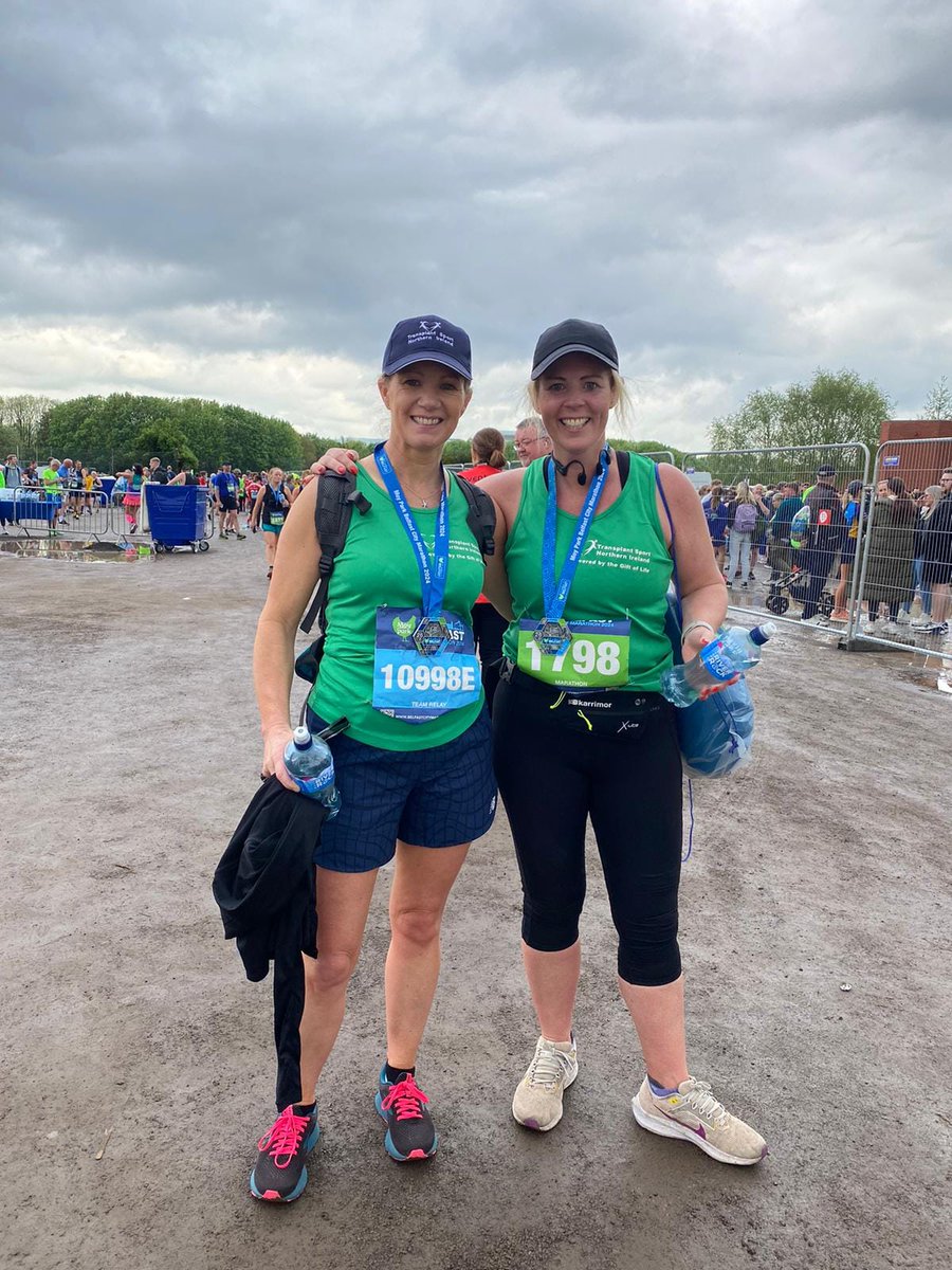 Lovely to hear Jenny and Karen's story as they took part in the @marathonbcm on Sunday for Transplant Sport NI. Watch from 2 hours 4 - 2 hours 8 minutes to hear their inspirational story of living kidney donation. Well done to both athletes! bbc.co.uk/sport/live/cz9…