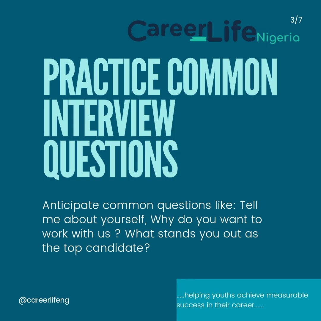 careerlifeglobe's tweet image. So you just got an interview invite and unsure how to prepare?
This post will equip you to properly take advantage of the opportunity to land your dream job.
If this has been helpful, like and share!
#interviewguide #interviewtips #interviewprep #careertip #careercoach #career