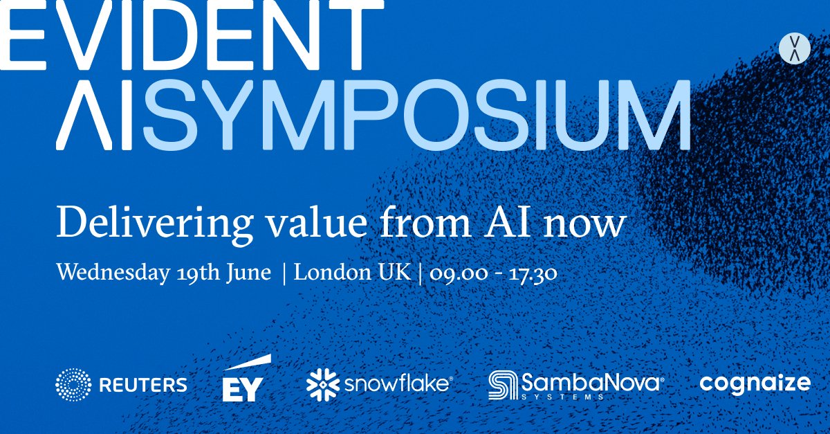 Cognaize (@cognaize) on Twitter photo We are excited to announce our partnership with <a href="/Evident_HQ/">Evident Insights</a>
📍 Come meet our colleagues at the Evident AI Symposium in London on June 19, 2024, which brings together senior AI leaders to explore #AIinbanking.
Link to register - evidentinsights.com/events/evident…
#ai #Finance #Banking We are excited to announce our partnership with <a href="/Evident_HQ/">Evident Insights</a>
📍 Come meet our colleagues at the Evident AI Symposium in London on June 19, 2024, which brings together senior AI leaders to explore #AIinbanking.
Link to register - evidentinsights.com/events/evident…
#ai #Finance #Banking