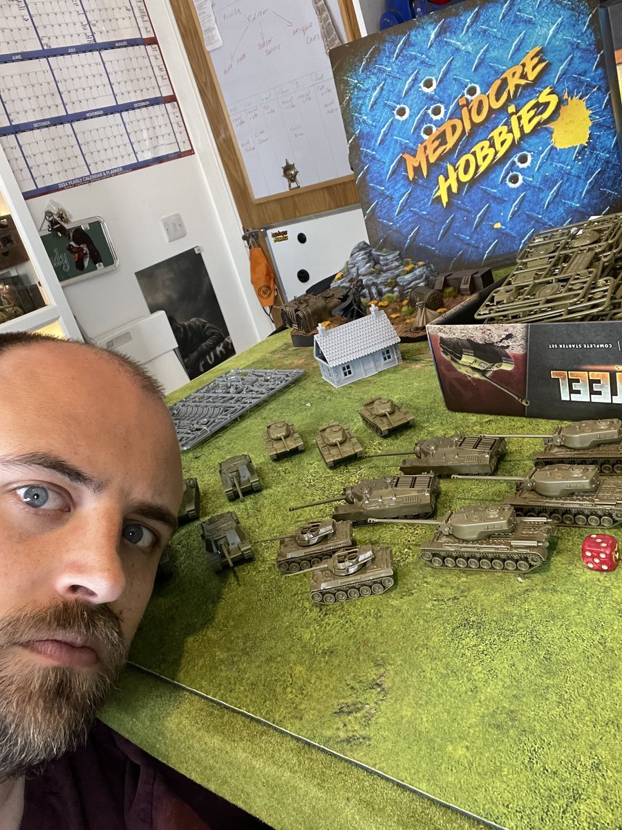 Switching things up for some tiny tank building on stream tonight! I’m filming a Clash of Steel battle report for @GaleForceNine this weekend and it’s prep time! Come join myself and Laura tonight for chats and hobby time! #clashofsteel #miniwargaming #tanktime #warmongers