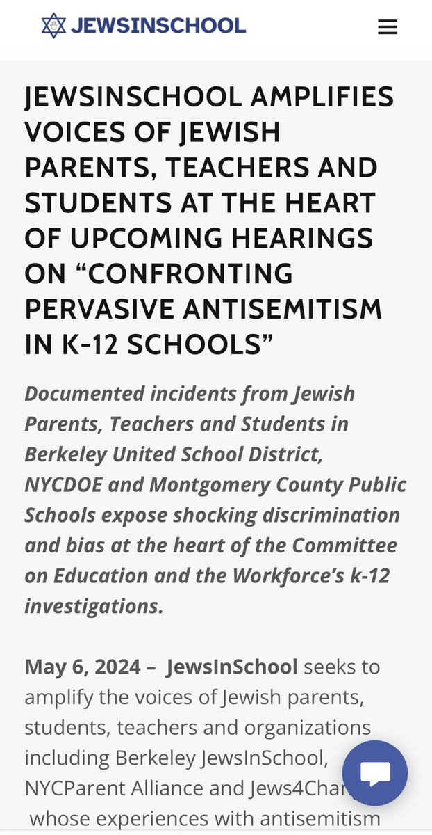JEWSINSCHOOL AMPLIFIES VOICES OF JEWISH PARENTS, TEACHERS AND STUDENTS AT THE HEART OF UPCOMING HEARINGS ON “CONFRONTING PERVASIVE ANTISEMITISM IN K-12 SCHOOLS” Documented incidents from Jewish Parents, Teachers and Students in Berkeley United School District, NYCDOE and…