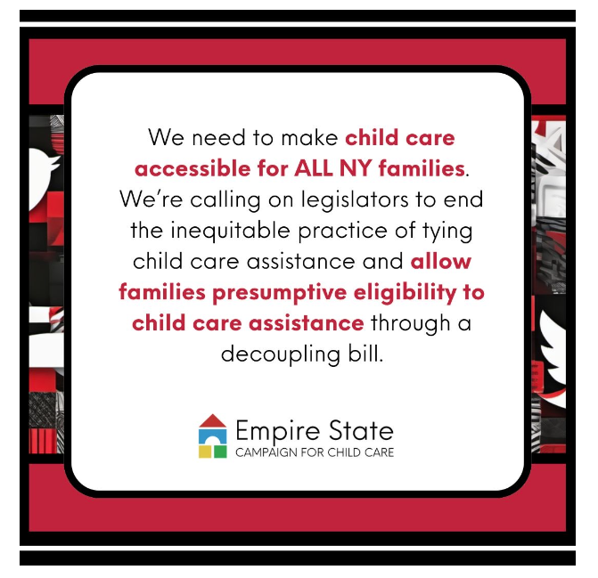 Who can wait 30 days for child care when they have a job offer now? The NYS Legislature & @GovKathyHochul need to shorten the time it takes to get help paying for child care. @sarahhartclark has the solution: presumptive eligibility. NY doesn't work without child care.