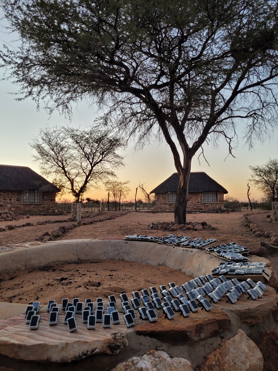 The sun rises on yet another marvelous day working in Namibia to collect GPS data on a range of wildlife species. Stay tuned,we have great expectations. @animaltracking @dechmannlab @martinwikelski @UschiMller4