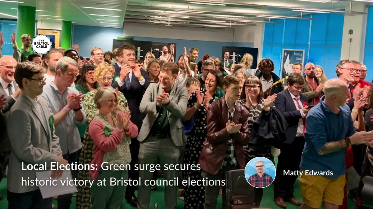 ✅ The Green Party gained 10 seats at the local elections, mostly from Labour, but fell just short of a majority. Now, they will go into Bristol’s new committee system as the largest party. ✍️ Full story by @MattyEdwards23: bit.ly/4b3q3yB