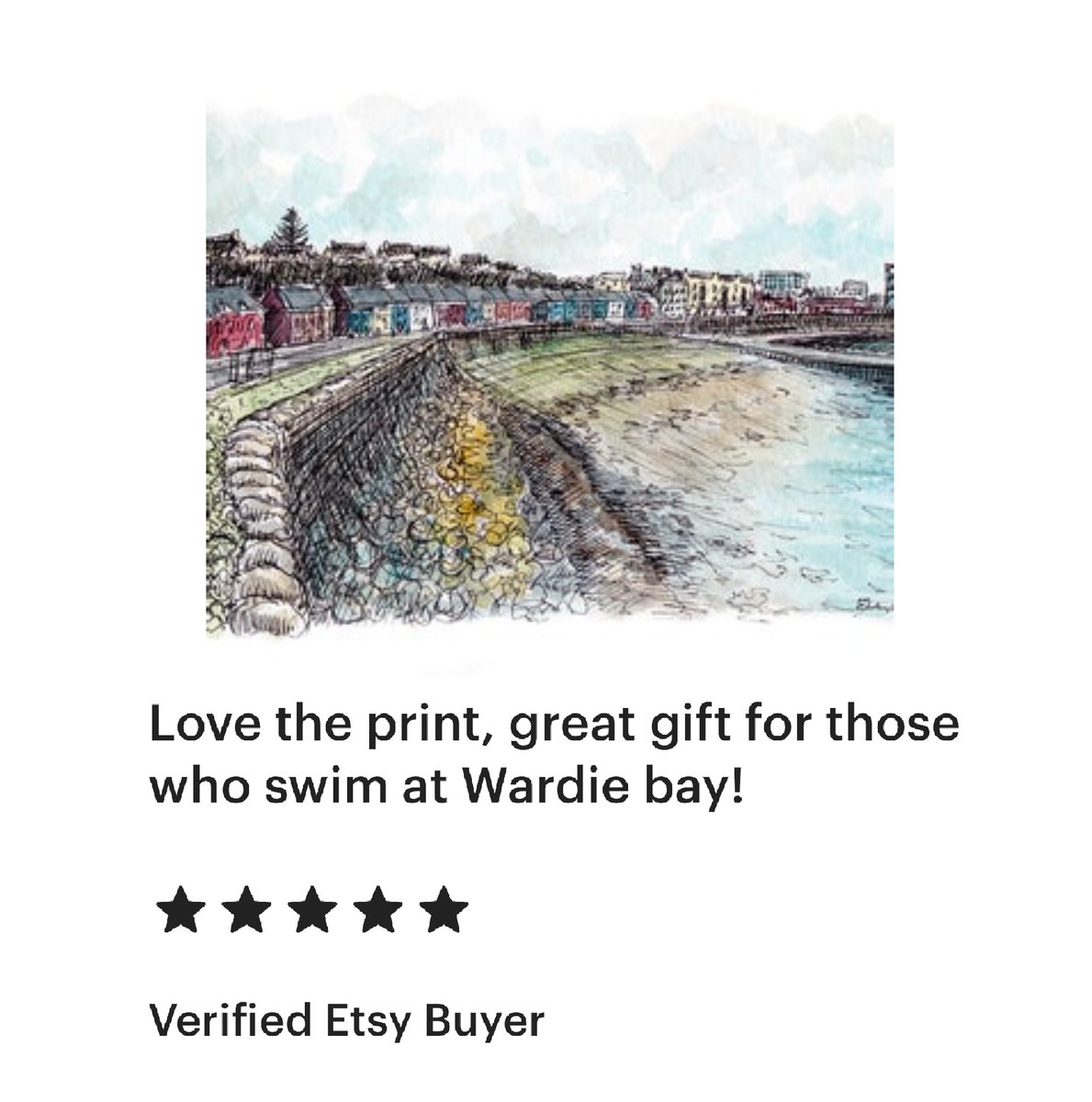 Thank you so much for all your lovely comments, it means a great deal to me and keeps me printing, packing and sending out my edinburgh sketcher merchandise all around the world! #wardiebaybeach #wardiebay etsy.com/uk/listing/946…