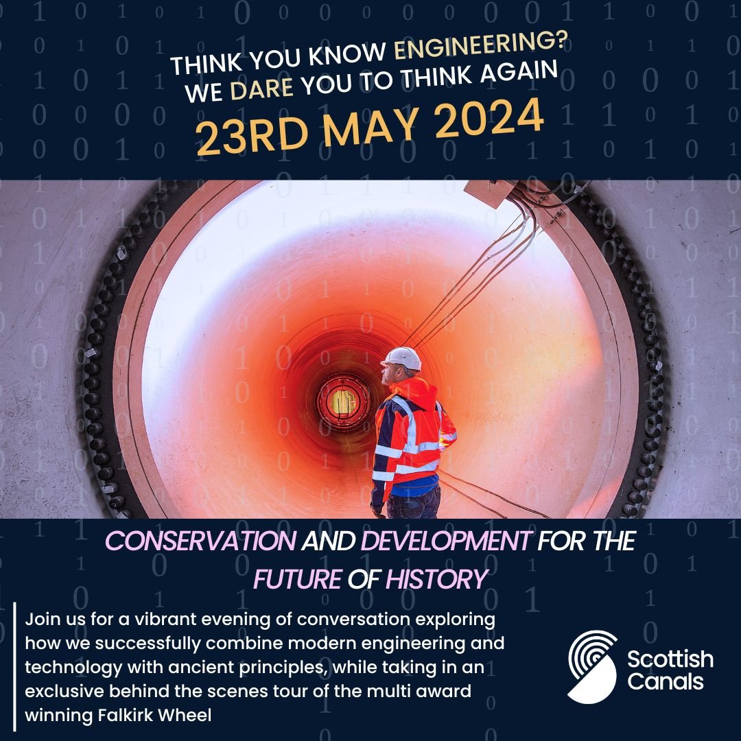 Join us on Thursday 23rd of May between 6pm-8pm for a vibrant evening of conversation with our M&amp;E team and connect with likeminded professionals in a free and exclusive behind the scenes tour of the inner workings of The Falkirk Wheel. 

Learn what a day in the life of Scottish