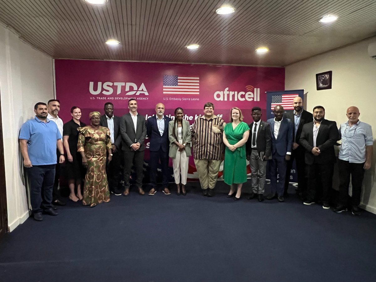 Yesterday, Ambassador Hunt and Africell CEO Shadi Al-Gerjawi launched a feasibility study, funded by the U.S. Government through @ustda, to expand internet access throughout Sierra Leone, alongside Minister @SalimaMBah @mocti_sl. Ambassador Hunt said: “This partnership is…