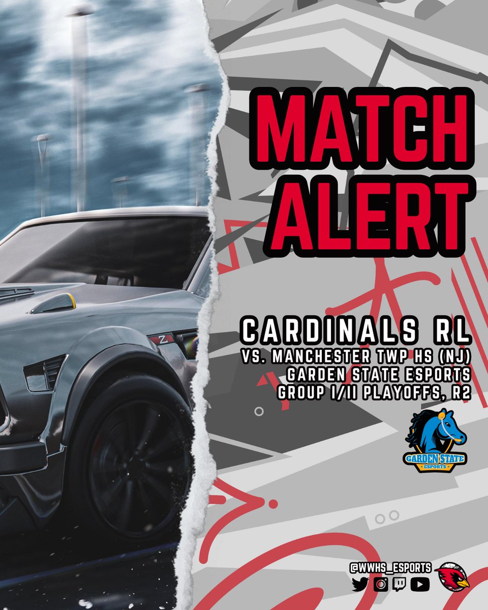 Cardinals RL plays this afternoon to earn a spot at @GSEsportsorg's Spring Championships at Stockton- glhf to @MTHawksEsports *Due to technical issues, this match will not be streamed today* - a scoring update will be posted at the conclusion of the match.