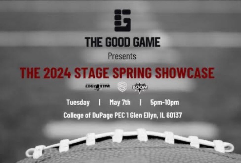 I will be at the Stag Spring Showcase today! @EDGYTIM @TheGoodGameFB @CCHSKnights_FB