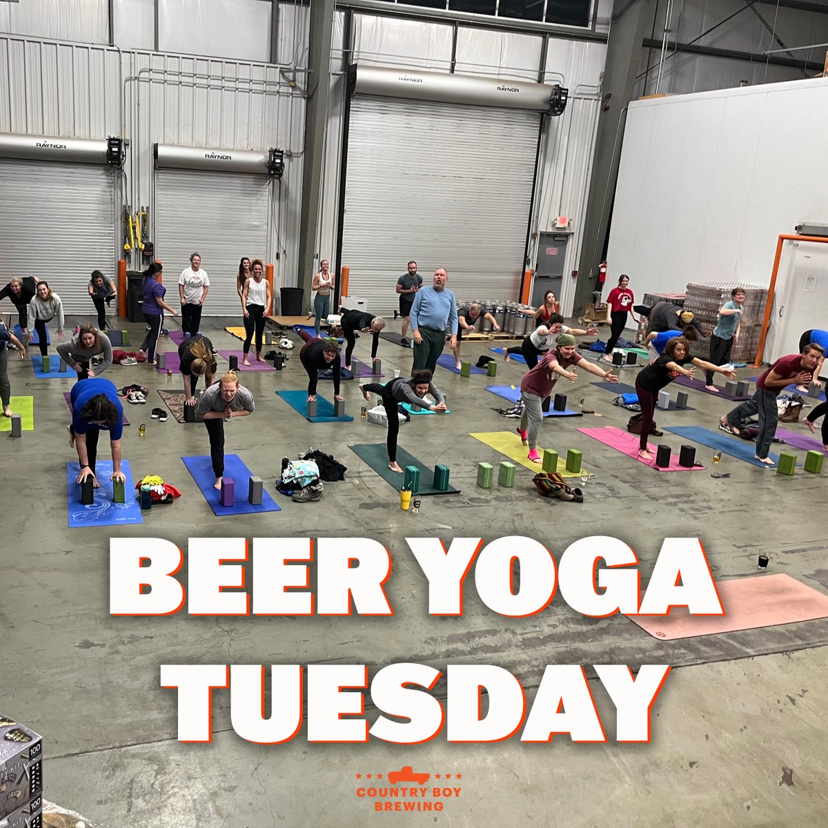 Tuesday means Beer Yoga in the Georgetown Taproom! Bring your mats at 6:30 today, grab a pint, and meet us in the brewery for the best yoga around.