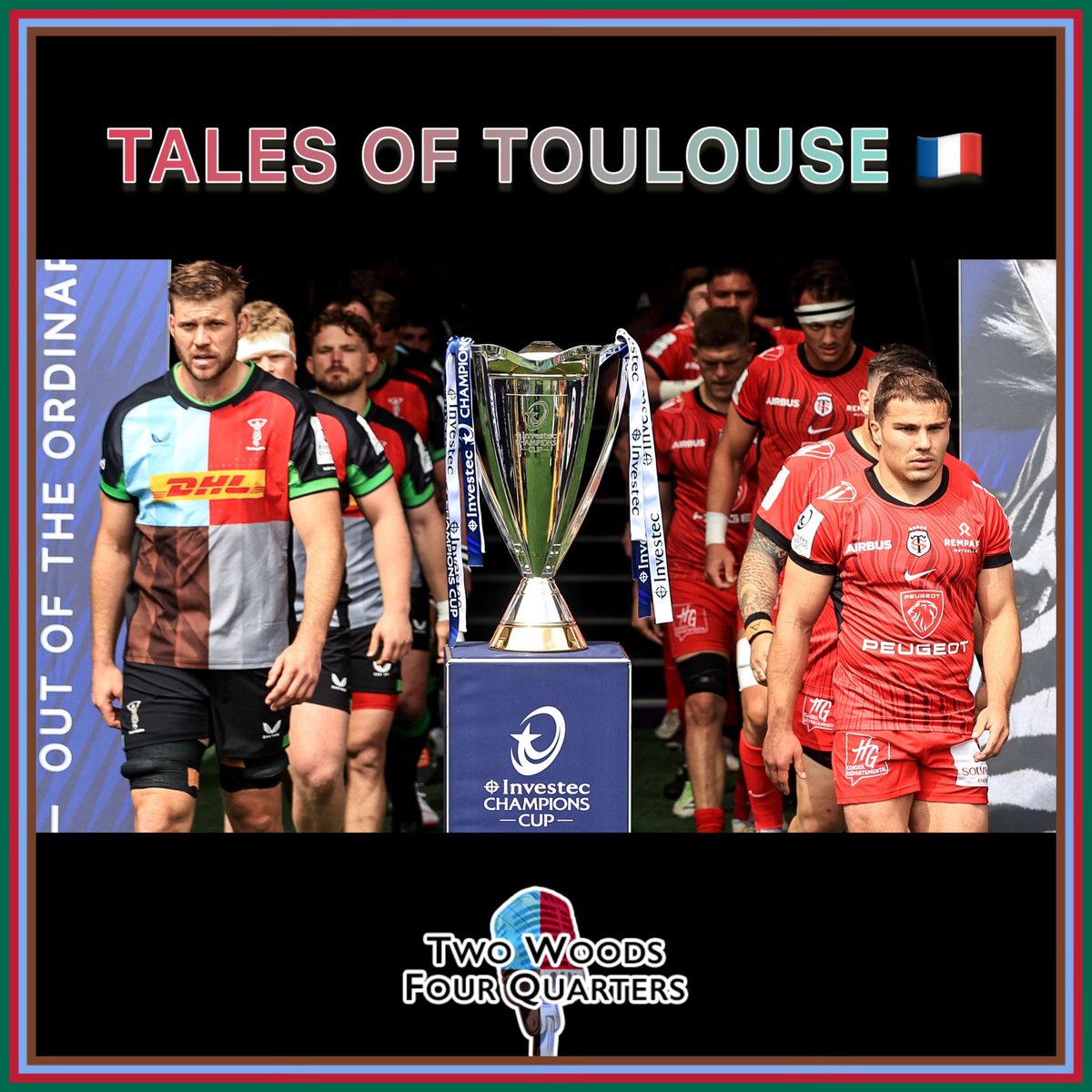 Ep23: Tales of Toulouse 🇫🇷 The bat was swung. Join us for a debrief of one of the great rugby weekends. Talking points 👇 ✈️ Tales of Toulouse 🏆 European Euphoria 🔴 Toulouse (A) Review ⚫️ Exeter (A) Preview 🎧 Listen: linktr.ee/harlequinspod #COYQ