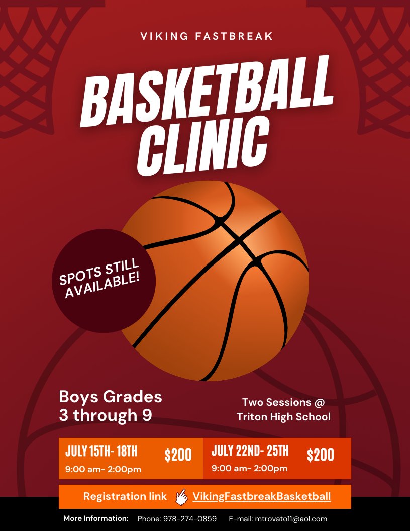Spots still available! Sign up today. Exercise, skills and a fun time! #summer #skills #basketball