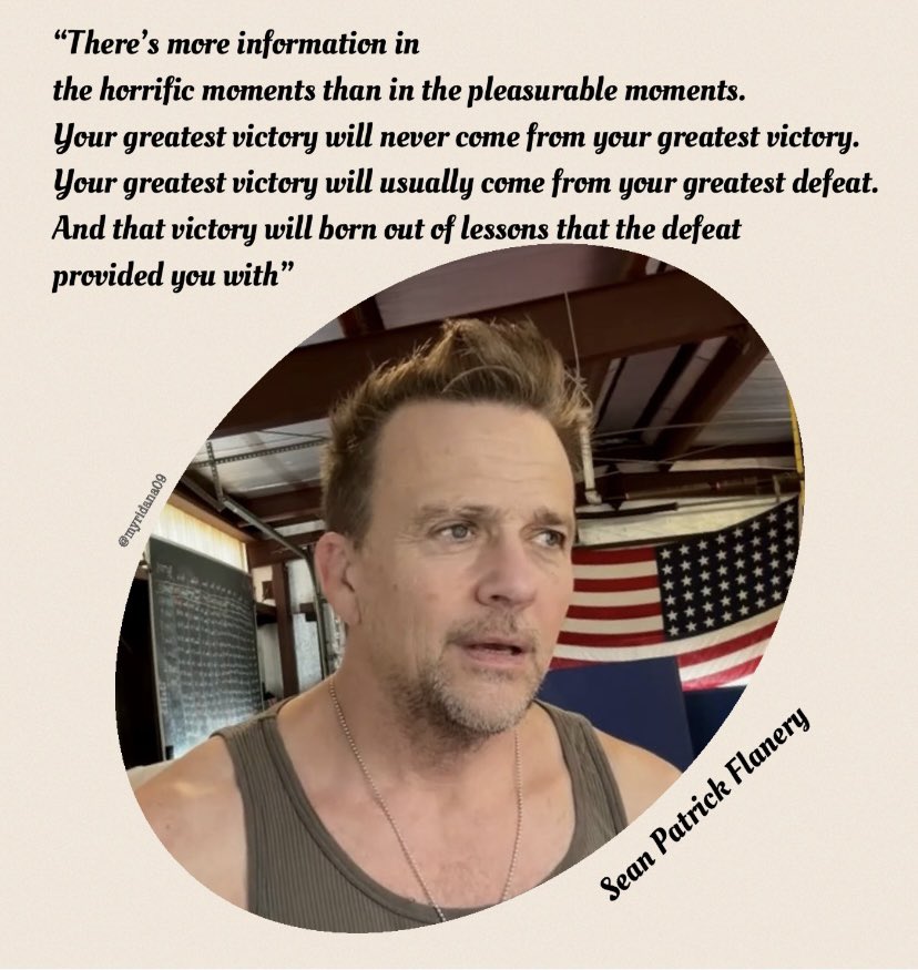 Truth! “There’s more information in the horrific moments than in the pleasurable moments…” #seanpatrickflanery #actor #author #producer #director #bjj #martialarts #motivation #wisdombyflanery #inspiration @seanflanery