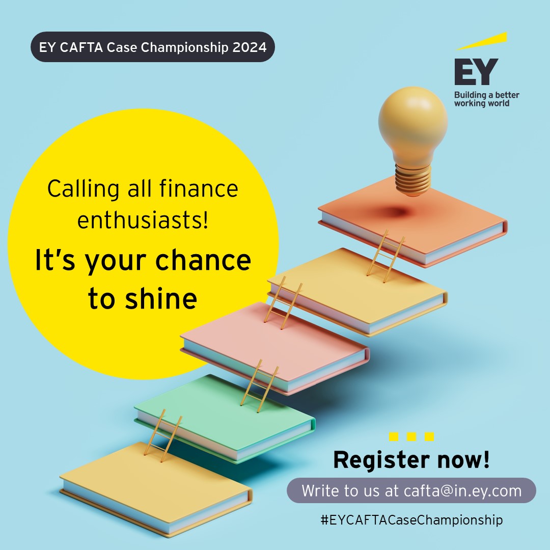 Register now for the EY CAFTA Case Championship 2024 and take your place among the elite competitors in one of the most respected case competitions.  
go.ey.com/44y2J9R
 #EYCAFTA  #EYIndia #Students #CaseChampionship #Finance #Treasury