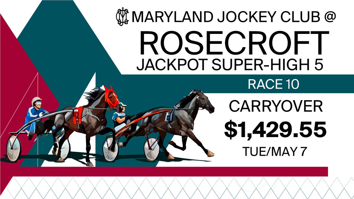 Tonight's Jackpot Super-High 5 carryover is currently at $1,429.55!

#Rosecroft