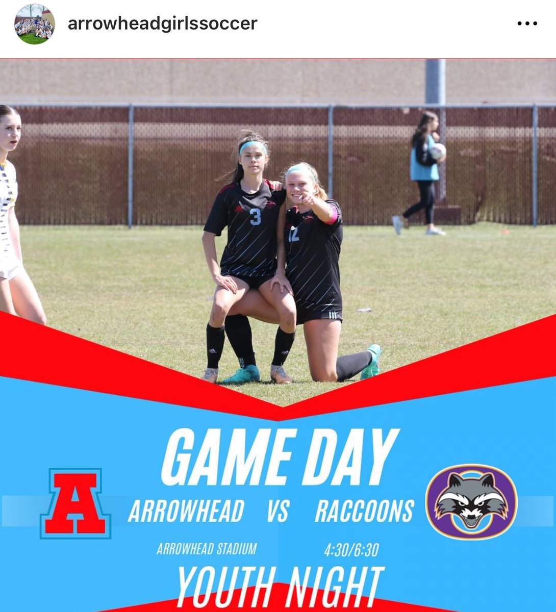 GAME DAY⚽️‼️

🆚 Oconomowoc 
🗓️Today, Tuesday, May 7th
⏰  6:30 kickoff 
📍Arrowhead HS

@AHSGsoccer @PrepSoccer @ImYouthSoccer @ImCollegeSoccer @WisconsinSoccer @wiaawi @wissportsnet @MaxPreps