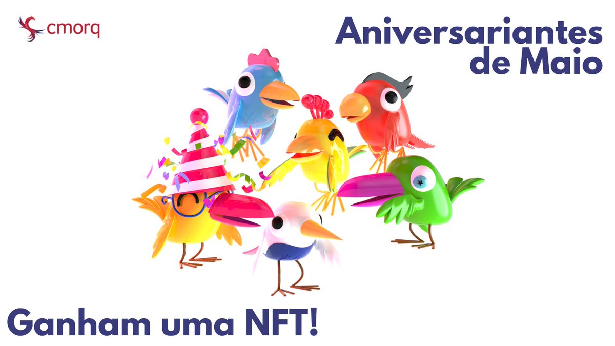 Agora sim! 😅🙃 🥳✨ Parabéns aos aniversariantes de Maio! 🎂 Temos um NFT exclusivo esperando por vocês, entre em contato na DM ou em nossos canais de atendimento para garantir seu presente! 🎁🌐 #web3 #nft #nftart #defi #criptomoedas #metaverso #cmorq #nftbr #nftbrasil