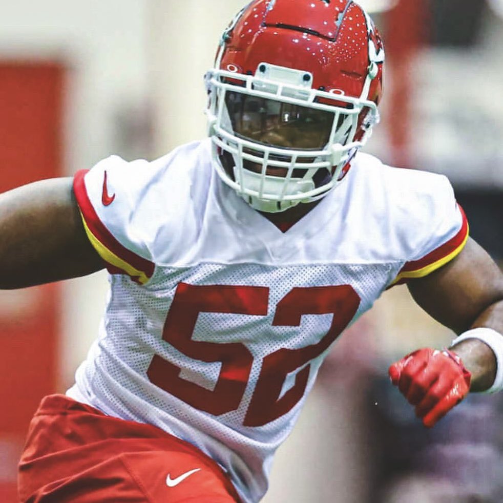 A look at <a href="/BryceHouston42/">вячсє.❄️</a> at the Chiefs’ rookie mini camp ‼️

#OUohyeah