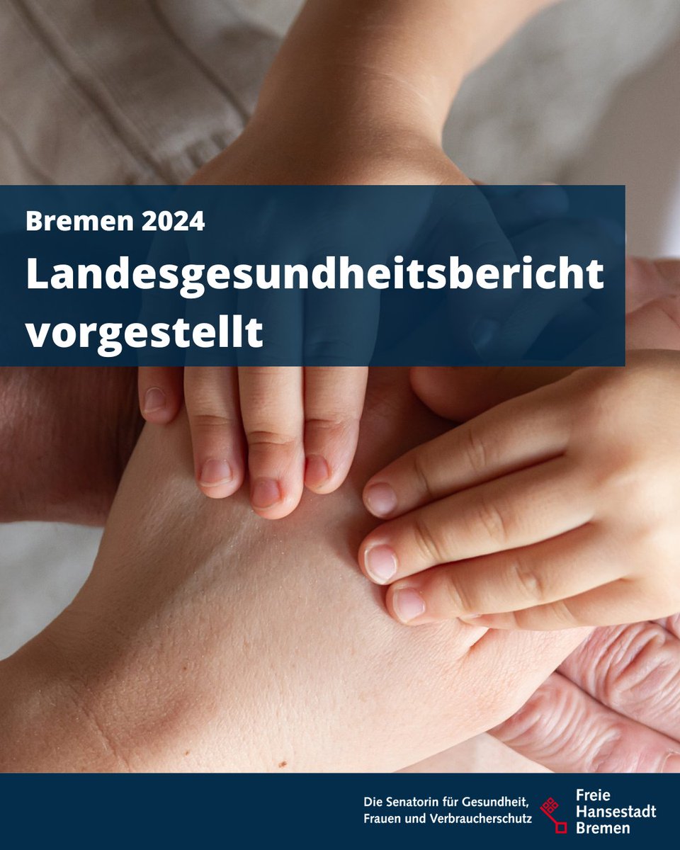 Der Landesgesundheitsbericht 2024 wurde heute in der Deputation für Gesundheit, Pflege und Verbraucherschutz vorgestellt.
Hier geht es zum Download des Berichts: gesundheit.bremen.de/gesundheit/ges…