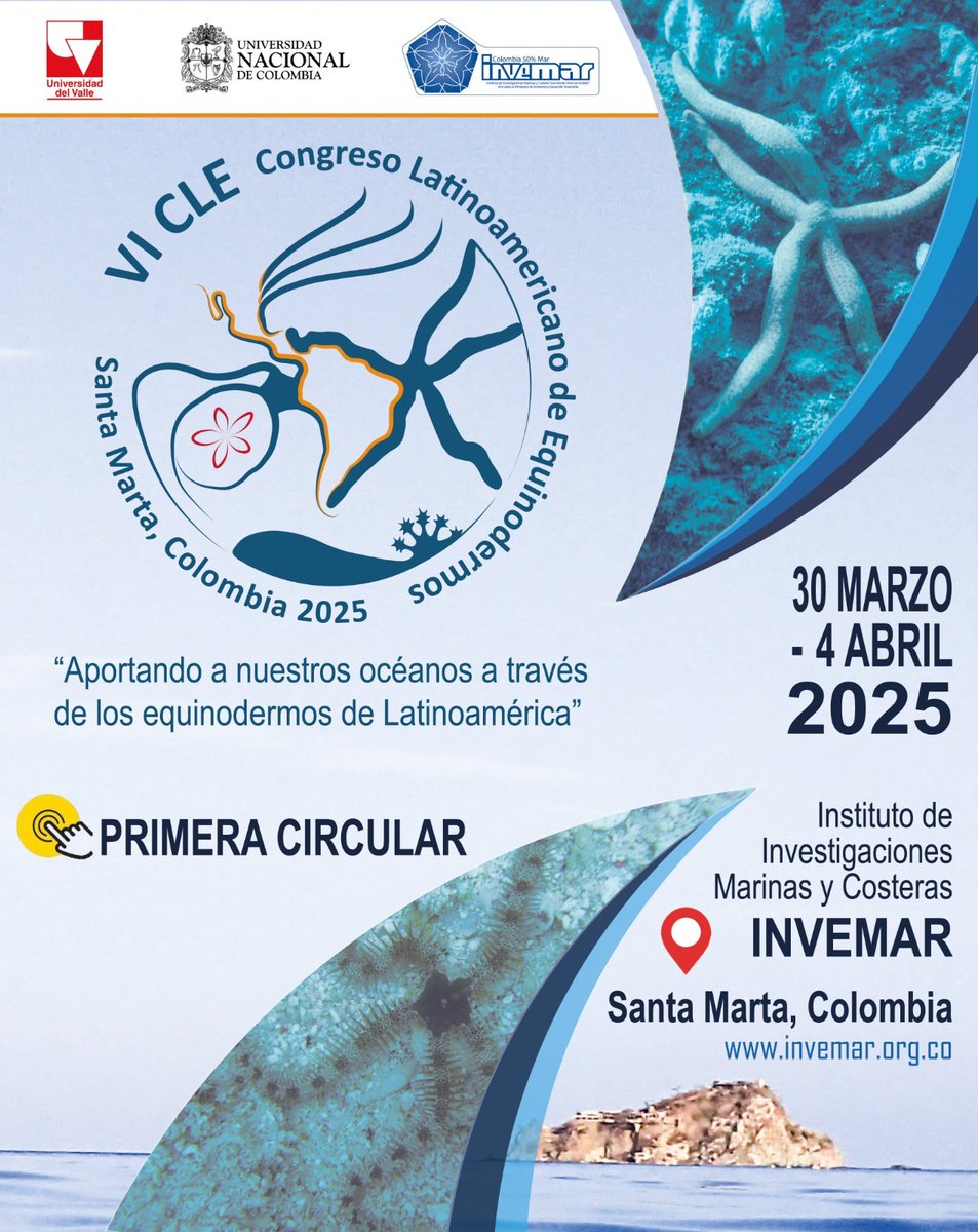 brunapoats's tweet image. Are we going to Colombia? ⭐️🌊
Disclosure of another event...
@echinoblog  @Crinoidea_hk @invemarcolombia 
#echinoderms #equinodermos