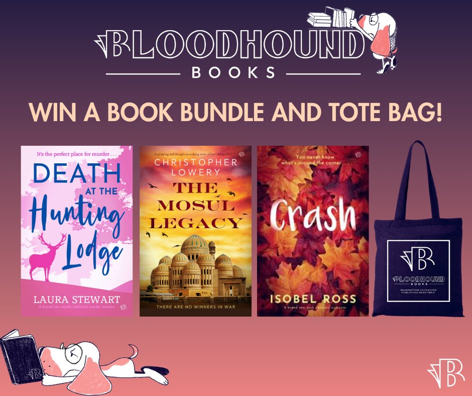 📣 Competition time! 📣 As part of our celebrations and rebrand, marking 10 years of Bloodhound Books, we're offering you the opportunity to win a book bundle of the first books published with our new branding, and a Bloodhound Books tote bag! Enter now! gleam.io/9sSbY/win-a-bo…