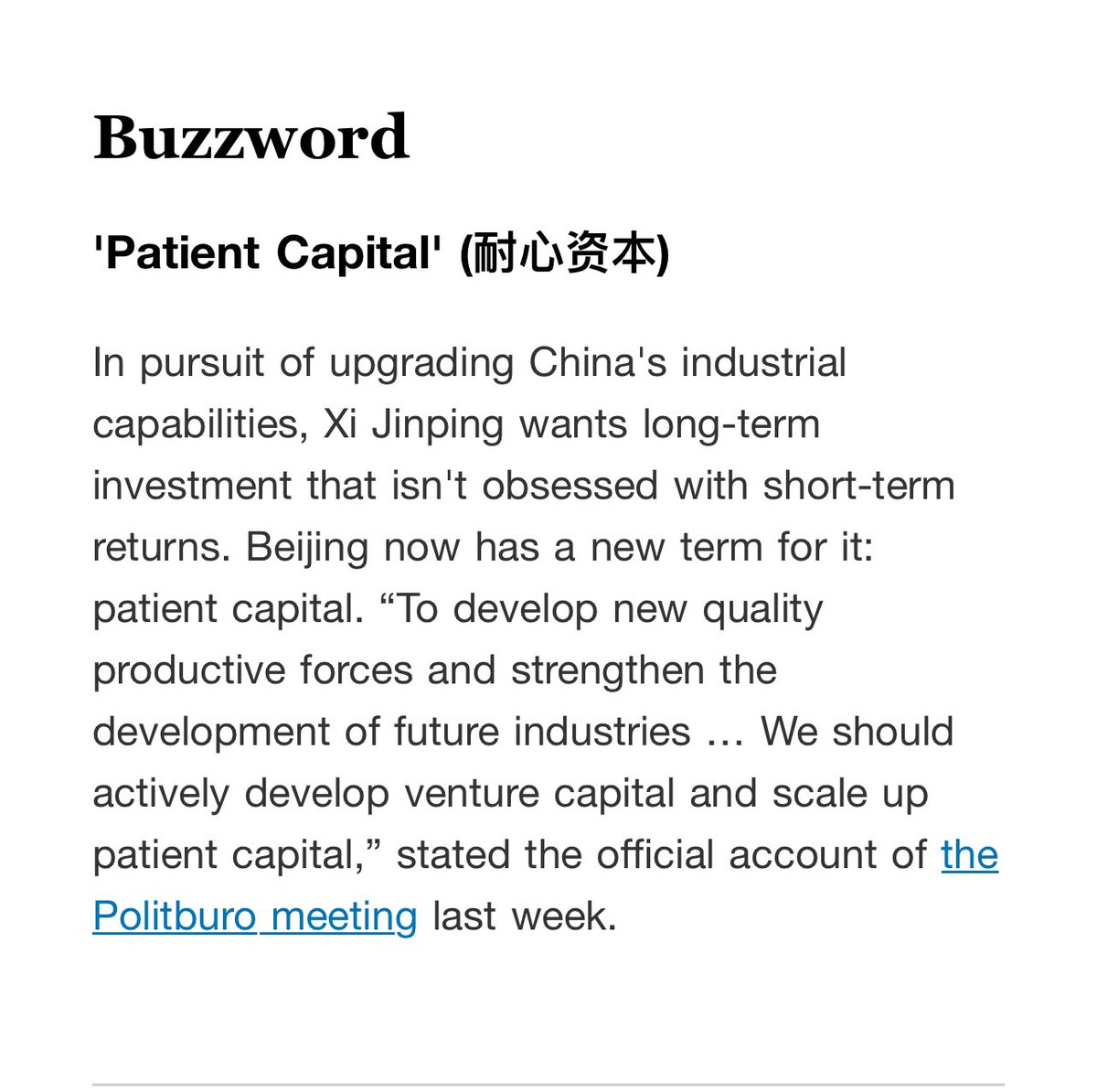 Lingling Wei 魏玲灵 (@lingling_wei) on Twitter photo In today’s WSJ China, we note yet another reason Beijing is keeping its stimulus powder dry, highlight the consistently trail-blazing China coverage from team <a href="/WSJ/">The Wall Street Journal</a>, and yes, there’s a new buzzword in Beijing! wsjchina.cmail19.com/t/d-e-ejuluht-…
Signup link: wsj.com/newsletters/ws… In today’s WSJ China, we note yet another reason Beijing is keeping its stimulus powder dry, highlight the consistently trail-blazing China coverage from team <a href="/WSJ/">The Wall Street Journal</a>, and yes, there’s a new buzzword in Beijing! wsjchina.cmail19.com/t/d-e-ejuluht-…
Signup link: wsj.com/newsletters/ws…
