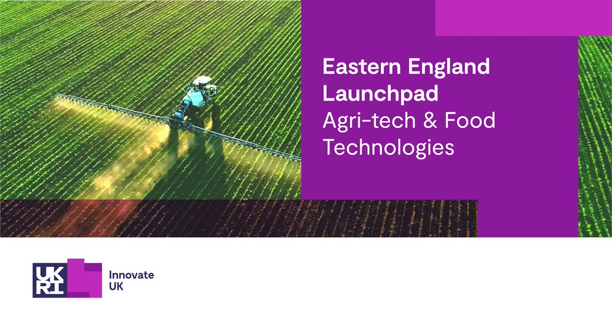 #Agritech and #foodtech micro & small businesses can win between £25k-£50k “New Innovator” funding from @innovateuk to grow their innovation in Eastern England. Learn more and apply 👉 …for-innovation-funding.service.gov.uk/competition/19…
Closes 19 June. #InnovateLaunchpad