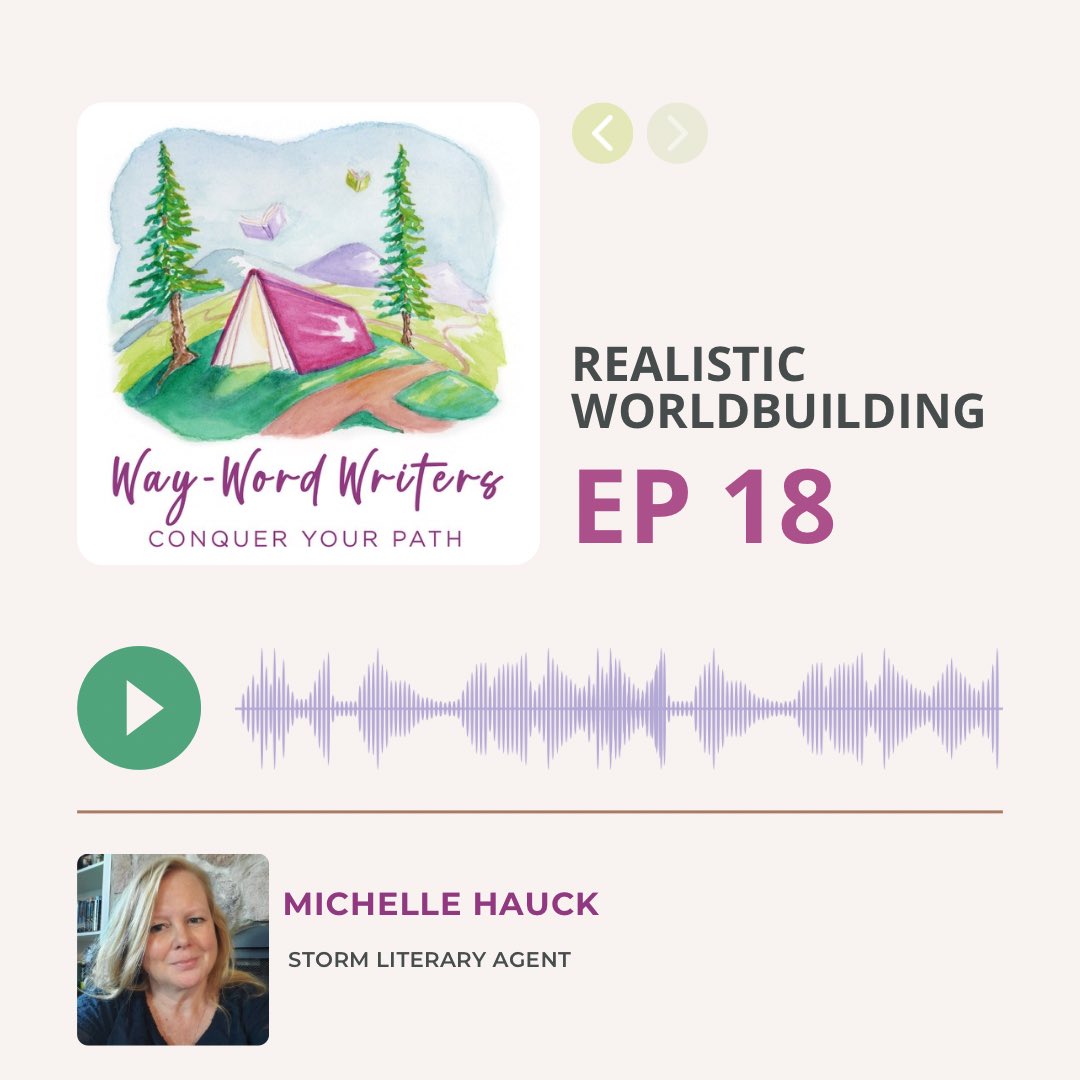 🎙️LISTEN NOW🎙️ Episode 18 - Realistic Worldbuilding with Agent @Michelle4Laughs .

share.descript.com/view/snPfD6hji…

#waywordwriters #conqueryourpath #writingcommunity #writerslife #writingpodcast #writingretreat #writingnewsletter #worldbuilding #fantasywriter #amwriting