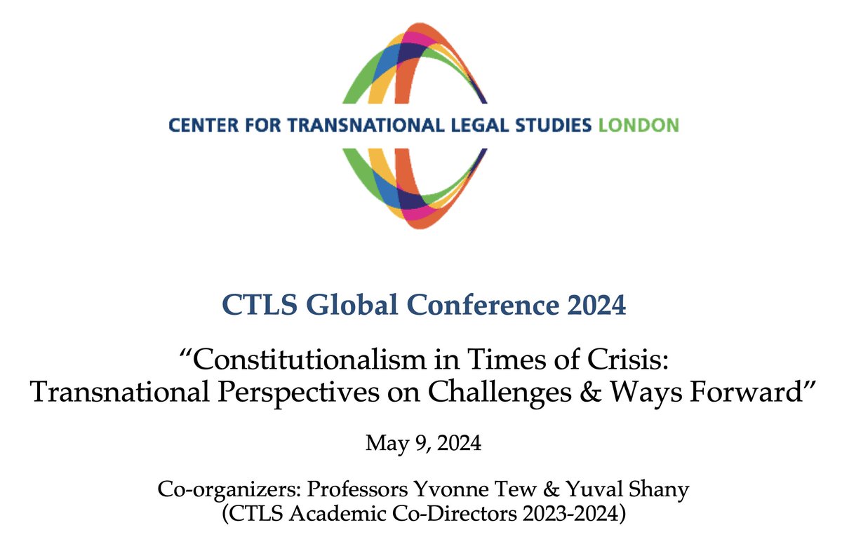 Looking forward to hosting scholars and alumni from our CTLS network of schools at the CTLS Global Conference 2024 in London this Thursday, May 9! law.georgetown.edu/ctls/wp-conten…