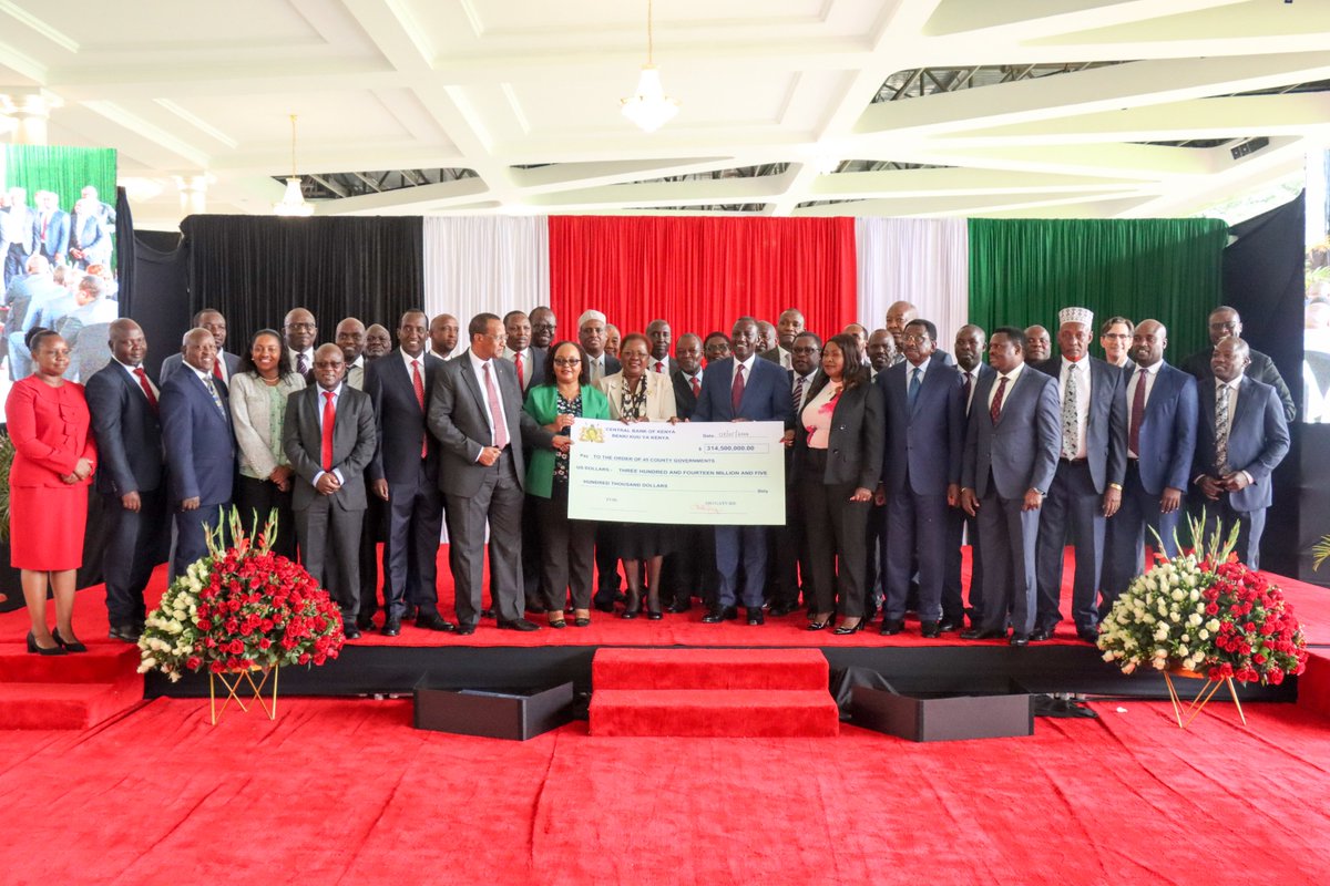 The Council of Governors led by @CogChair H.E @AnneWaiguru today joined President H.E William Ruto during the launch of the second phase of the Kenya Urban Support Programme (KUSP II) at the State House, Nairobi.